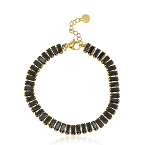 Armb&auml;nder aus Stainless Steel - Rostfreiem Stahl Gold-black