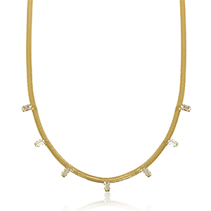 Snake Ketten aus Stainless Steel - Rostfreiem Stahl Crystal Gold-crystal