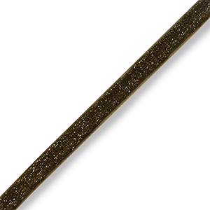 Schmuckband Dark brown-gold glitter