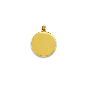 Stainless Steel - Rostfrei Stahl Anh&auml;nger La Luna Vollmond Gold