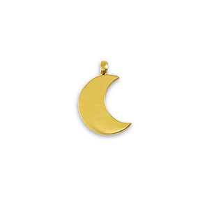 Stainless Steel - Rostfrei Stahl Anh&auml;nger La Luna Mond Gold