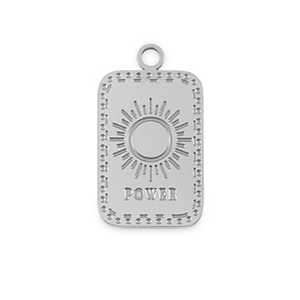 Stainless Steel - Rostfrei Stahl Anh&auml;nger La Luna 'Power' Silver