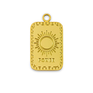 Stainless Steel - Rostfrei Stahl Anh&auml;nger La Luna 'Power' Gold