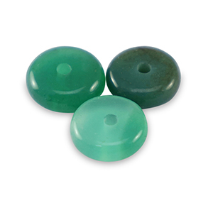 Natursteinperlen Achat Rondell 6mm Green