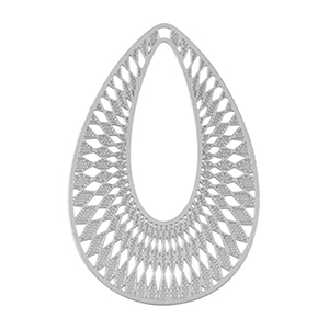 Stainless Steel - Rostfrei Stahl Anh&auml;nger Bohemian Tropfen Silver