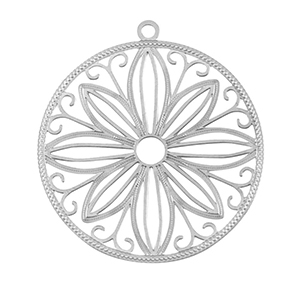 Stainless Steel - Rostfrei Stahl Anh&auml;nger Bohemian 30mm Silver