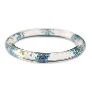 Armb&auml;nder mit getrockneter Blume Blue-gold