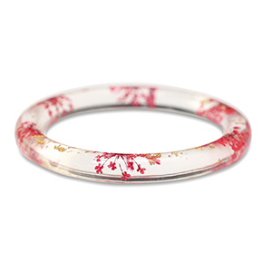 Armb&auml;nder mit getrockneter Blume Rhubarb red-gold