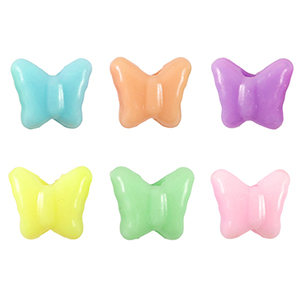 Acryl-Look-Perlen Schmetterling Multicolour pastel