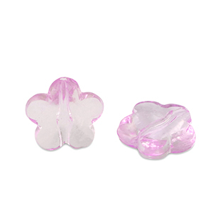 Acryl Perlen Blume Rose purple transparent