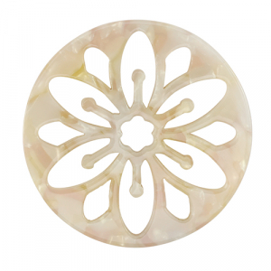 Resin Anh&auml;nger Mandala Pearl white-pink