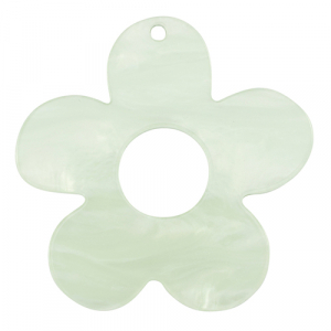 Resin Anh&auml;nger Blume Neo mint green
