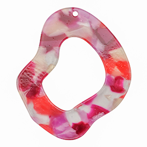Resin Anh&auml;nger im Organicdesign Multicolor pink