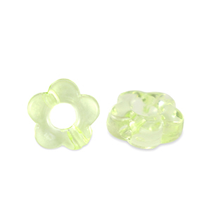 Acryl Perlen Blume Transparent light green