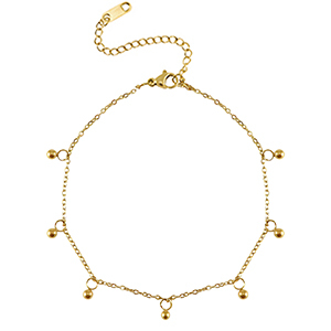 Armb&auml;nder aus Stainless Steel - Rostfreiem Stahl Ball Gold