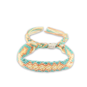 Fusskettchen Mint turquoise-peach