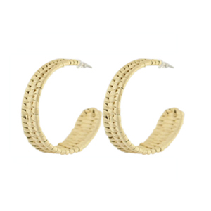 Trendy Ohrringe Rattan Natural white