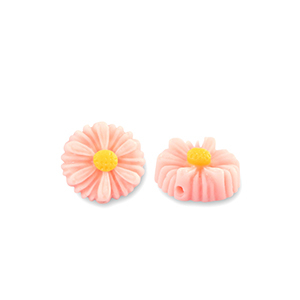 Resin Perlen Blume 8mm Peach
