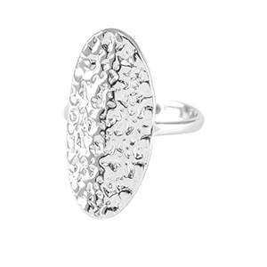 Ringe aus Stainless Steel - Rostfreiem Stahl Oval Silber