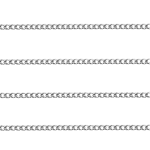 Stainless Steel - Rostfrei Stahl Schmuckzubeh&ouml;r Gliederkette Gourmet Silver