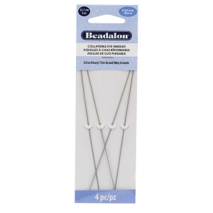 Beadalon flexibel F&auml;delnadel 12.7cm (Extra Heavy) Silver