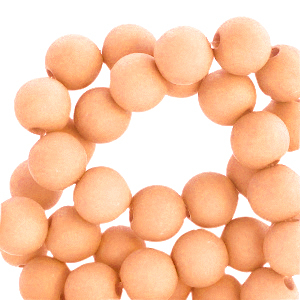 4 mm Acrylperlen Summer peach orange