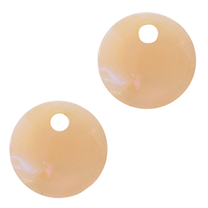 Resin Anh&auml;nger 12mm Peach blush opal