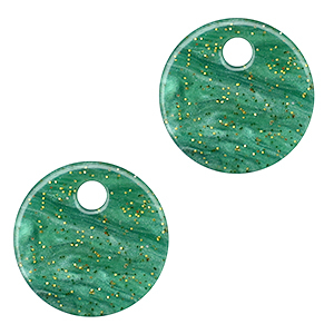 Resin Anh&auml;nger 12mm Multicolor green