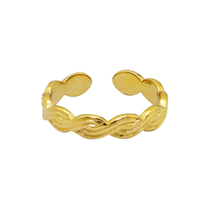 Ringe aus Stainless Steel - Rostfreiem Stahl Twist Gold