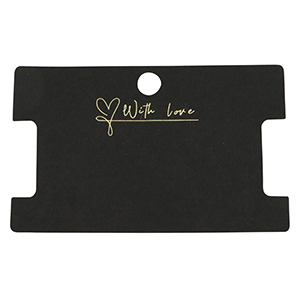 Schmuck Karten "with love" Black