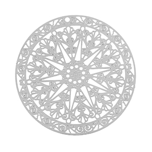 Stainless Steel - Rostfrei Stahl Anh&auml;nger Bohemian 40mm Silver