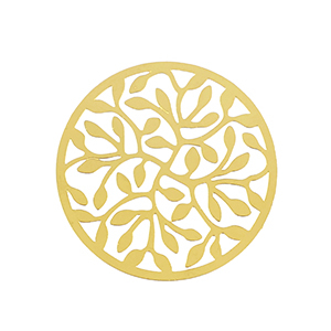 Stainless Steel - Rostfrei Stahl Anh&auml;nger Bohemian 33mm Gold