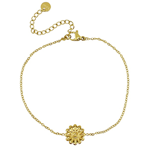 Armb&auml;nder aus Stainless Steel - Rostfreiem Stahl Blume Gold