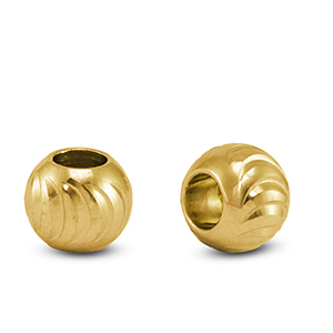 Stainless Steel - Rostfrei Stahl Perlen 8mm Gold