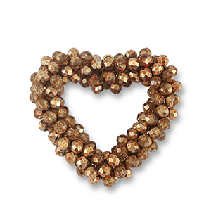 Top Facett Anh&auml;nger Herz Copper brown