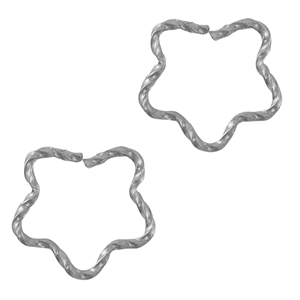 Stainless Steel - Rostfrei Stahl Schmuckzubeh&ouml;r Bindering Silver