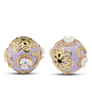 Bohemian-Perlen Lilac-gold