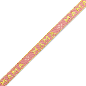 Schmuckband mit Text "mama" Vintage pink-gold