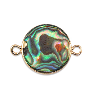 BQ S&uuml;sswasserperlen Zwischenst&uuml;ck Round Gold-ocean green