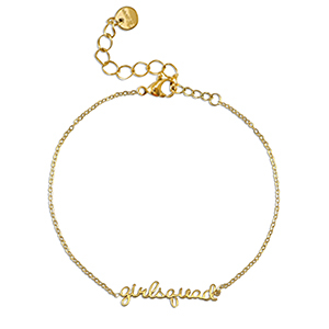 Armb&auml;nder aus Stainless Steel - Rostfreiem Stahl ''girlsquad'' Gold