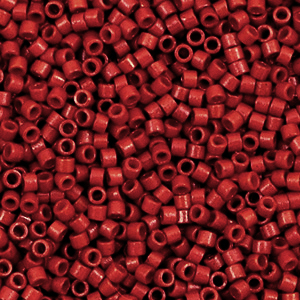 Miyuki Perlen delica's 11/0 Duracoat opaque dyed garnet red DB-2354