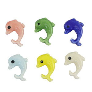 Perlen Keramik Delfin Multicolour