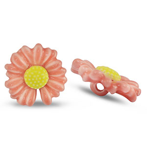 Perlen Keramik Blume Pink-yellow