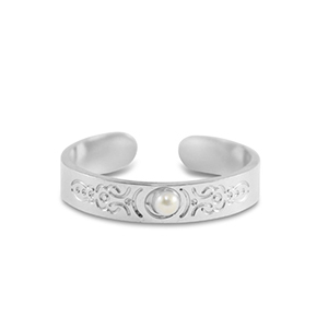 Ringe aus Stainless Steel - Rostfreiem Stahl Perlen Silver