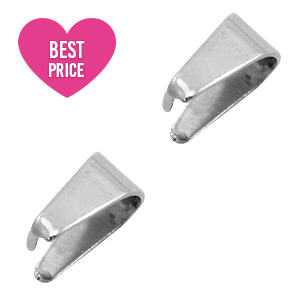 Rostfreier Stahl (Stainless Steel) Zubeh&ouml;r Biegeanh&auml;nger oval f&uuml;r Anh&auml;nger 7x4mm Silber