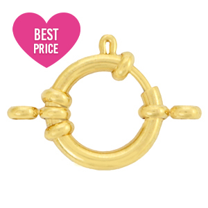 Stainless Steel - Rostfreiem Stahl Schmuckzubeh&ouml;r Rettungsring Verschluss 10mm mit &Ouml;sen Gold