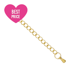 Stainless Steel - Rostfrei Stahl Schmuckzubeh&ouml;r Verl&auml;ngerungskette drop Gold