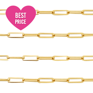 Stainless Steel - Rostfrei Stahl Schmuckzubeh&ouml;r Gliederkette Gold