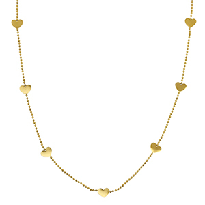 Ketten aus Stainless Steel - Rostfreiem Stahl Herz Gold