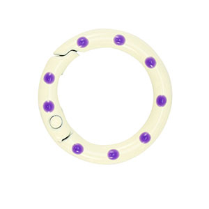 Farbiges Zubeh&ouml;r Schl&uuml;ssel Anh&auml;nger Ring Off white-purple